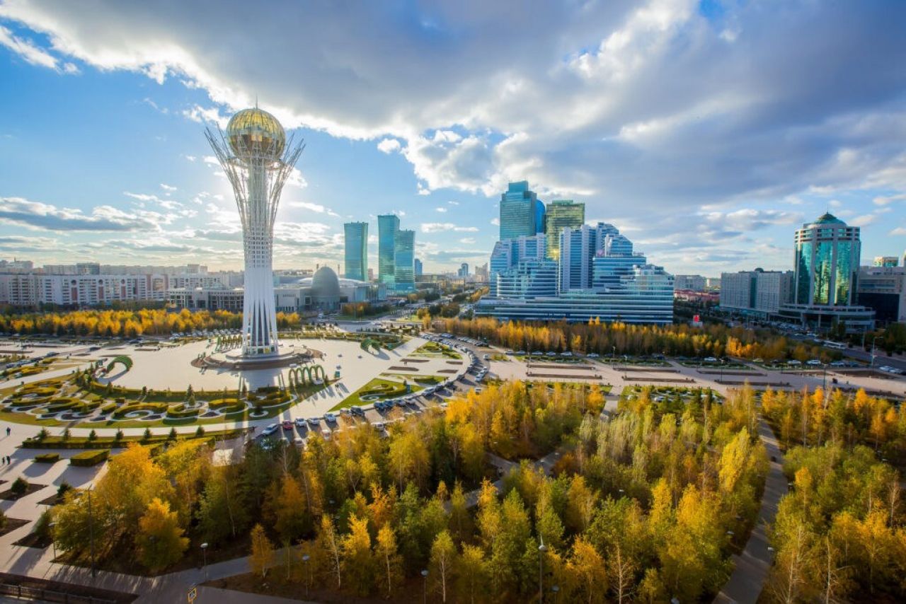 Aerial view of Kazakhstan