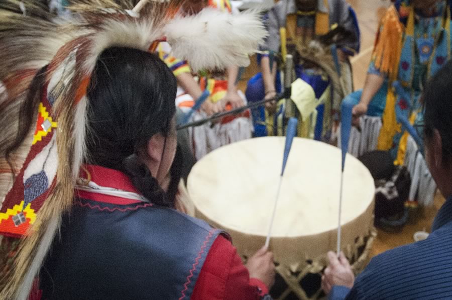 Group of drummers at the 2014 Powwow