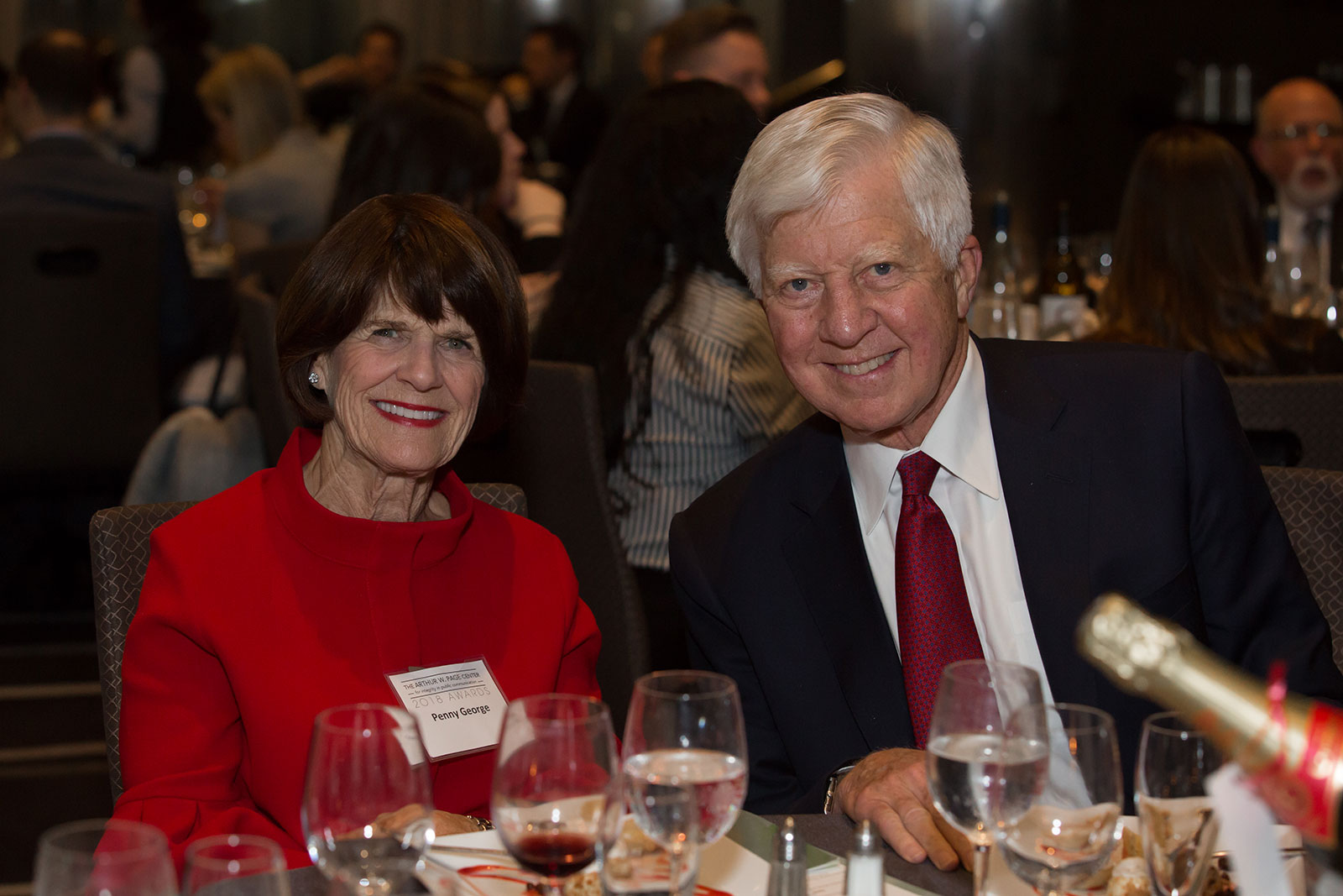 2018 Larry Foster Awards honoree Bill George and his wife Penney.